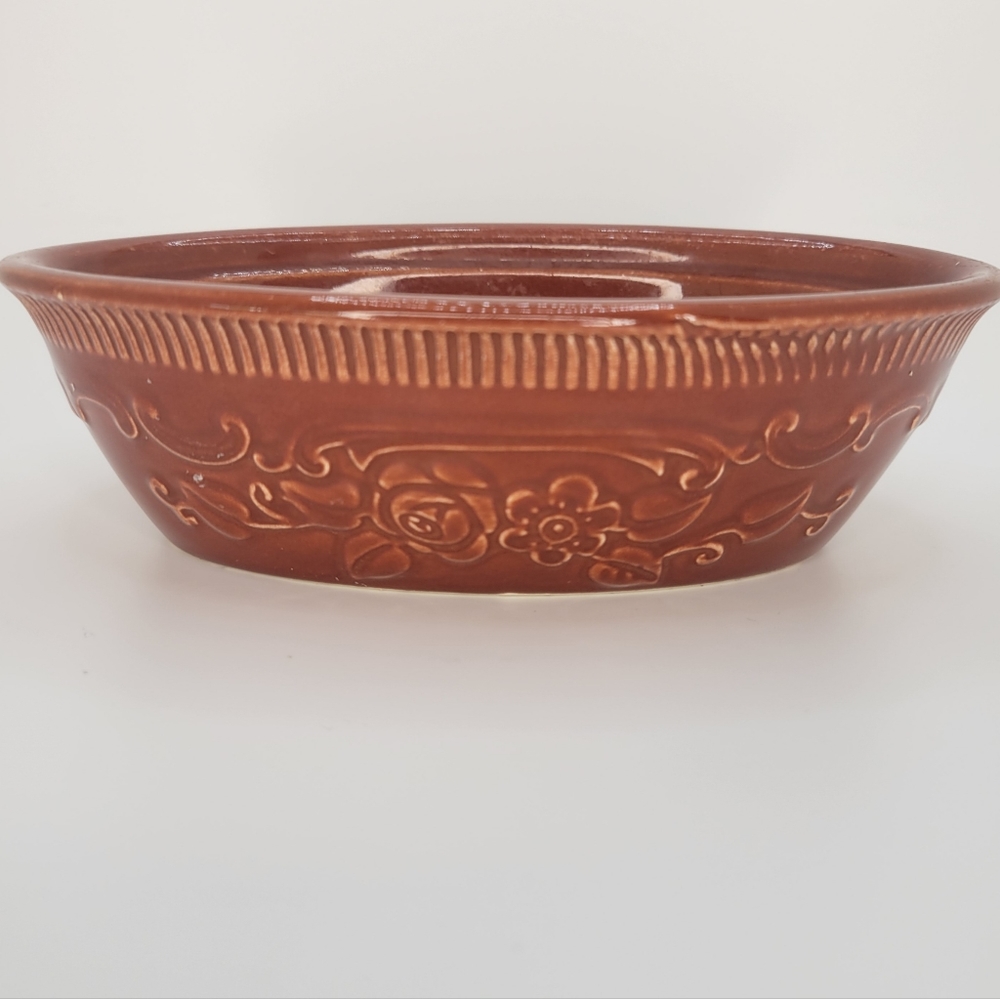 Vintage Small Oval Baking Dish Au Gratin Brown